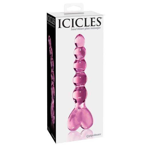 Icicles - Kulkowe Szklane Dildo Z Serduszkiem